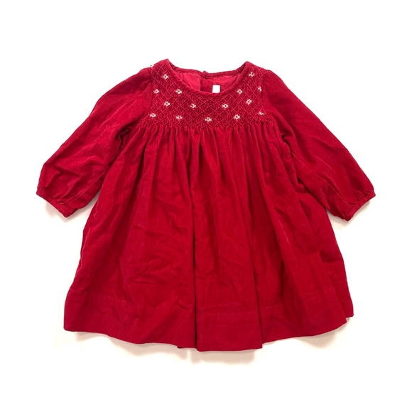 Jacadi Other - Jacadi Paris Smocked Corduroy Dress